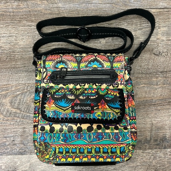 Sakroots Artist Circle Small Flap Messenger Bag -Rainbow Spirit Desert - Picture 1 of 8